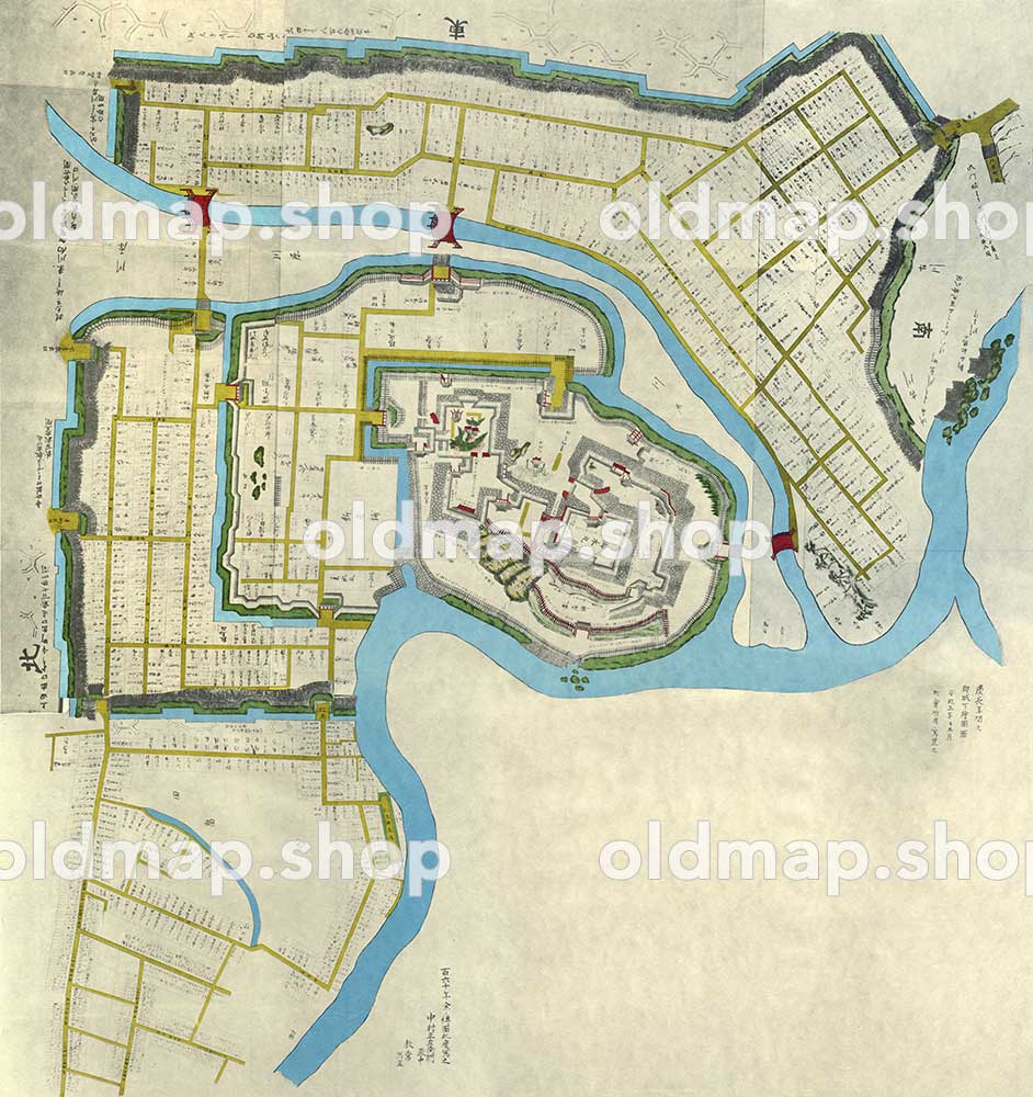 長岡 復刻古地図 慶応年間 m720慶応年間長岡城下町絵図長岡城下町全図